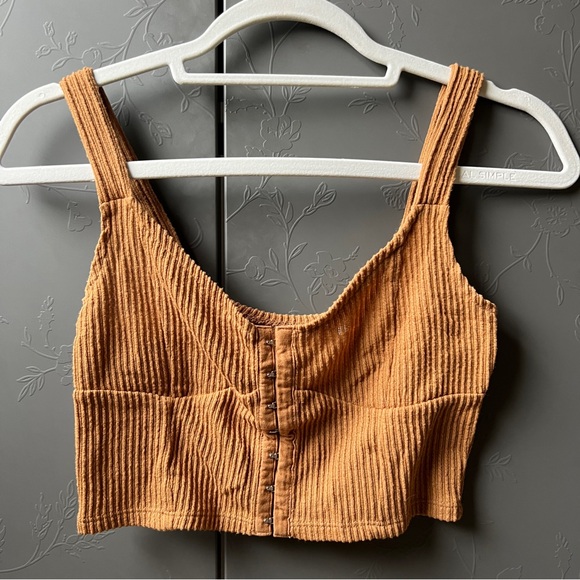 PacCares by PacSun Tropics Corset Tank Top Brown Size XS - Picture 2 of 5